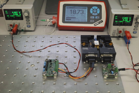 TEC100L Linear temperature controller Thorlabs narrow linewidth laser controlled with DRV100 laser diode driver and TEC100L TEC controller