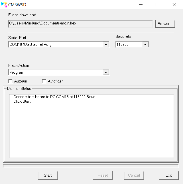 Update microcontroller firmware Step 1