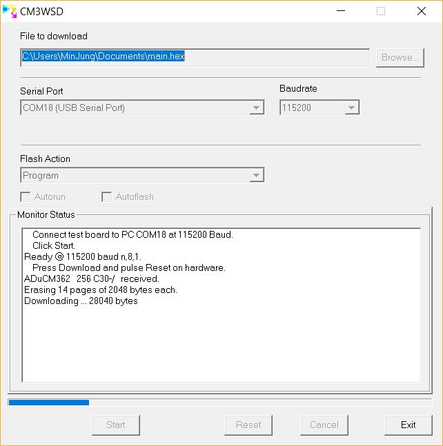 Update microcontroller firmware Step 2