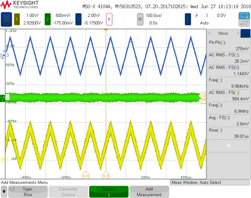 Laser frequency ramp 10 kHz